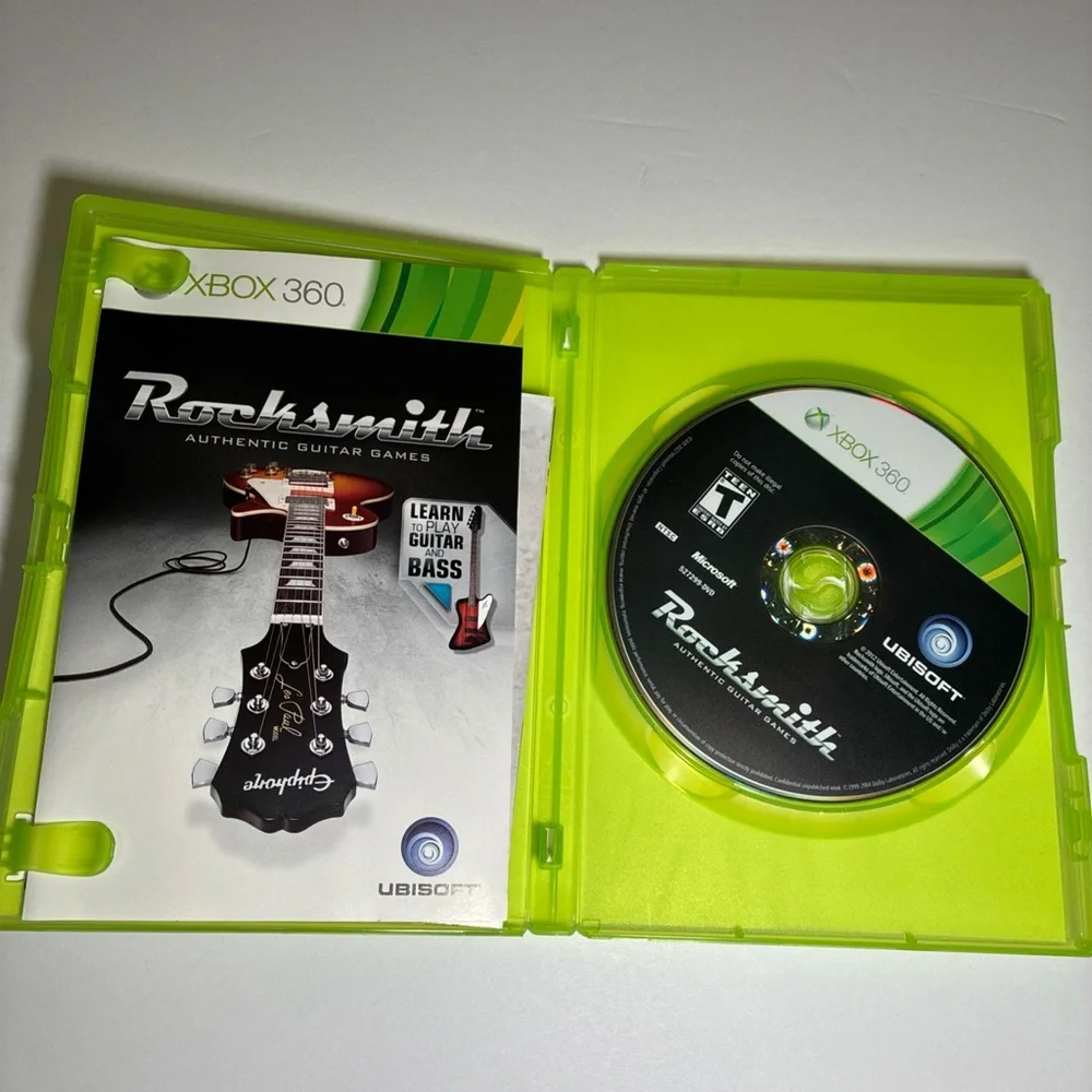 Microsoft Xbox 360 Rocksmith Video Game - Green and Brown